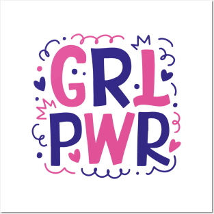 Girl Power Cute Typography Design Gift Posters and Art